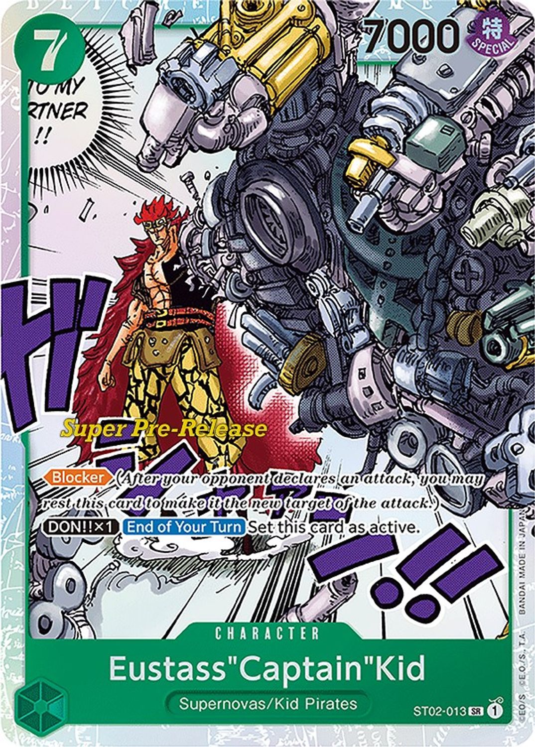 Eustass"Captain"Kid (013) (ST02-013) - Super Pre-Release Starter Deck 2: Worst Generation Foil