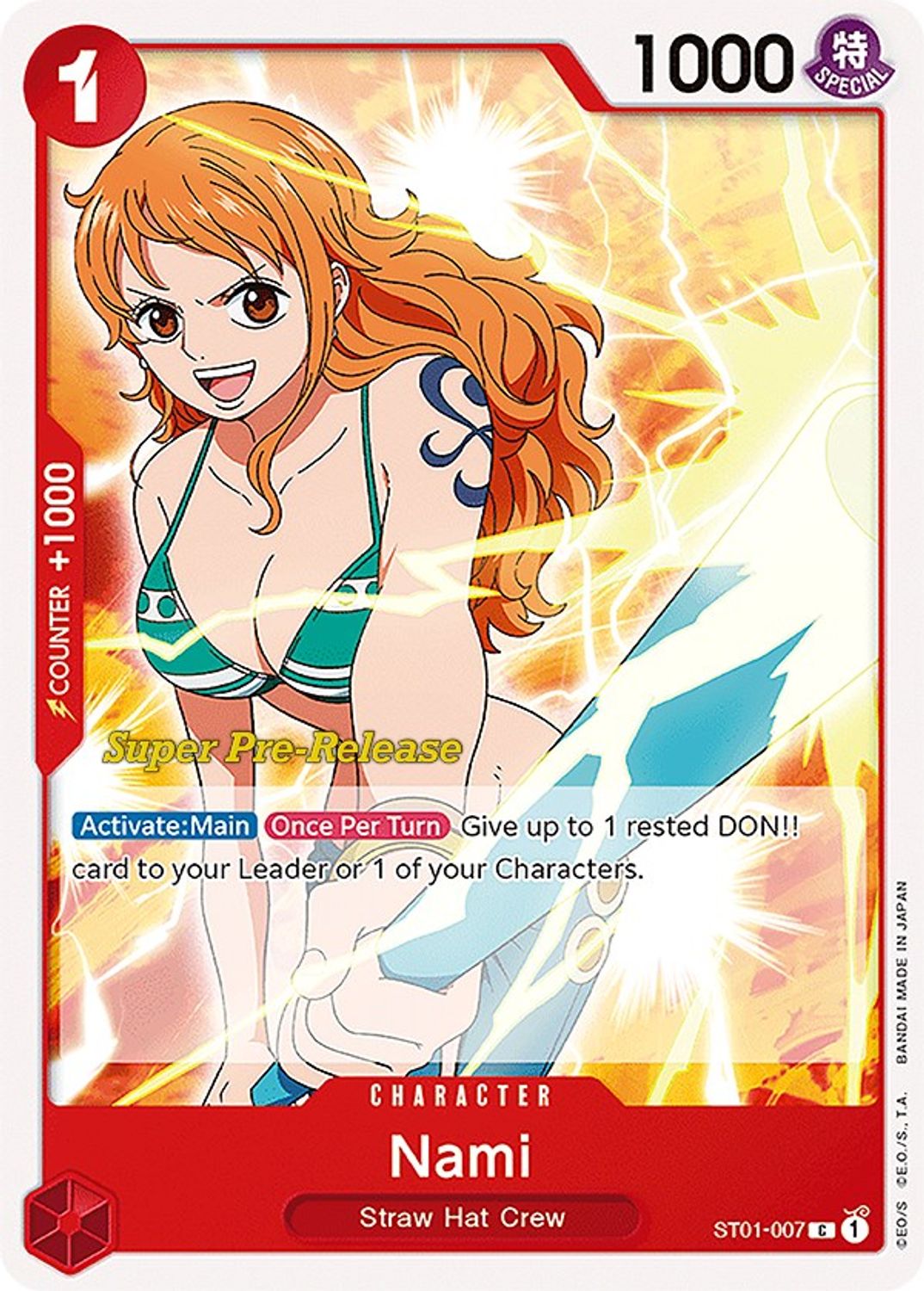 Nami (ST01-007) - Super Pre-Release Starter Deck 1: Straw Hat Crew