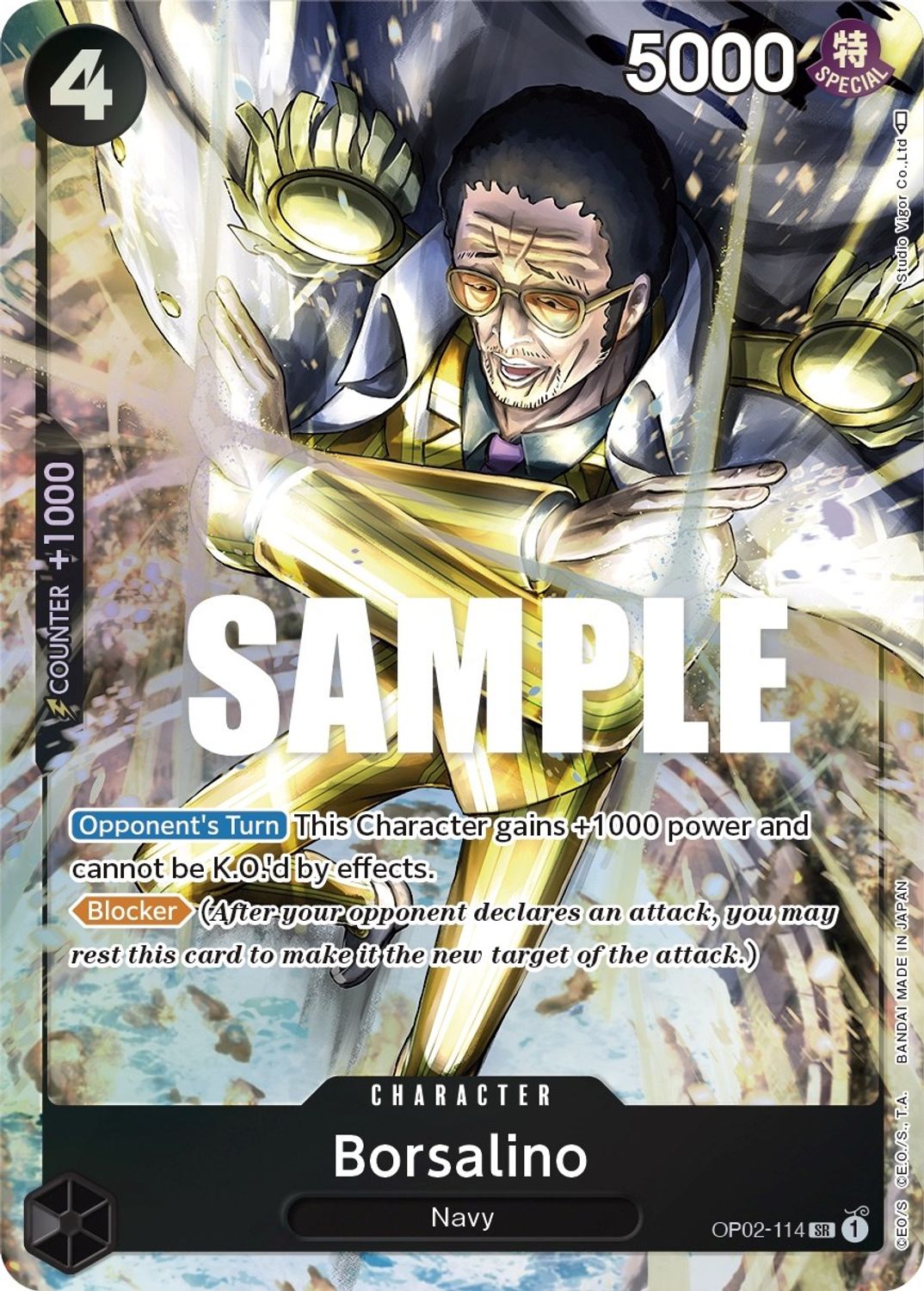Borsalino (Alternate Art) (OP02-114) - Paramount War Foil
