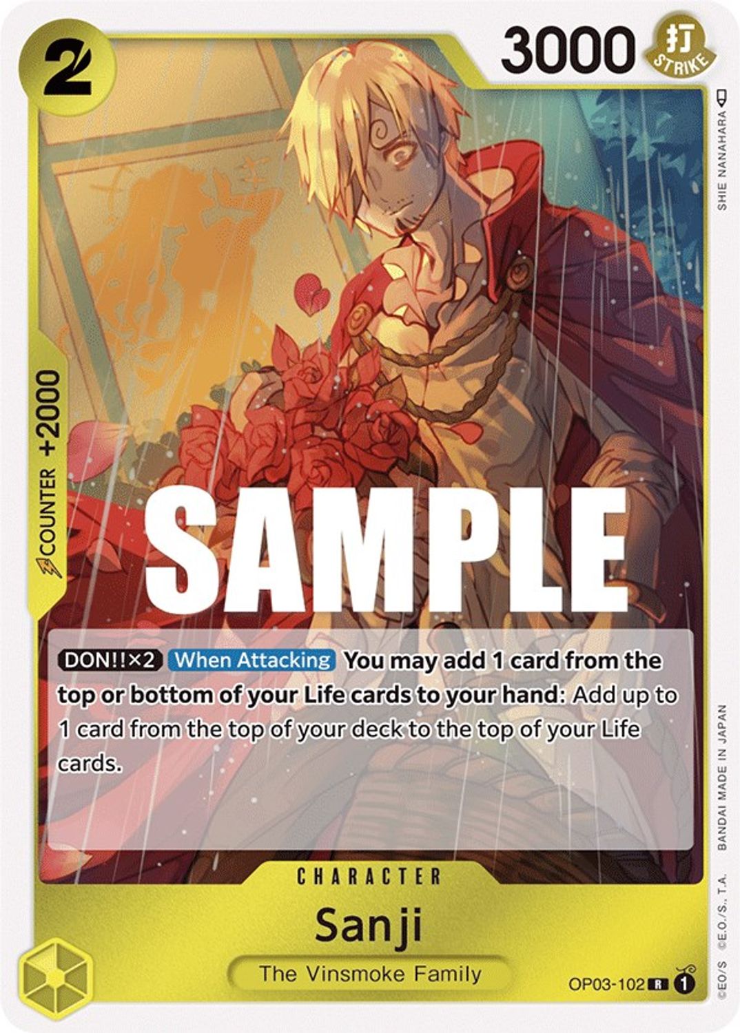 Sanji (OP03-102) - Pillars of Strength Foil