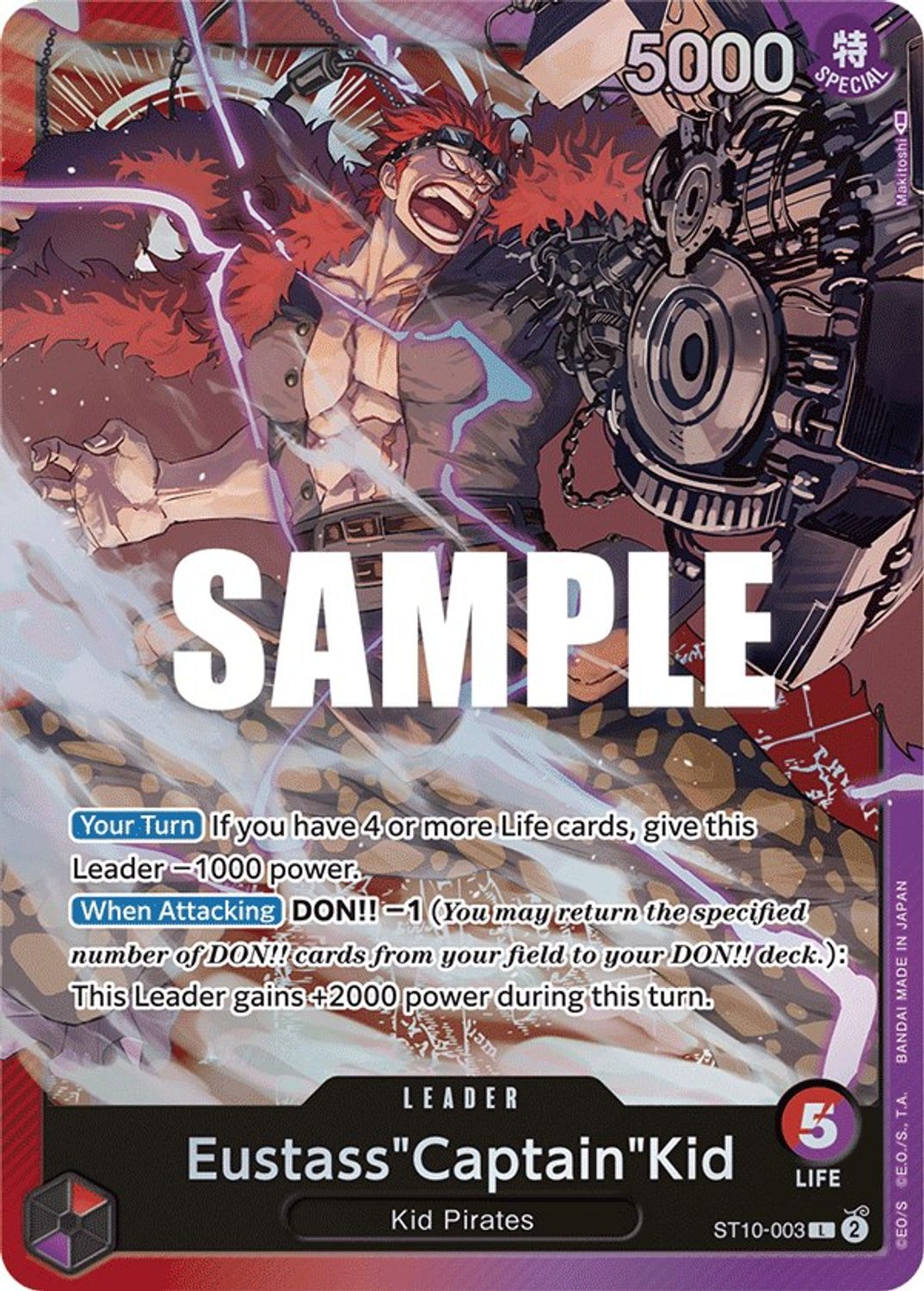 Eustass"Captain"Kid (003) (ST10-003) - Ultra Deck: The Three Captains Foil