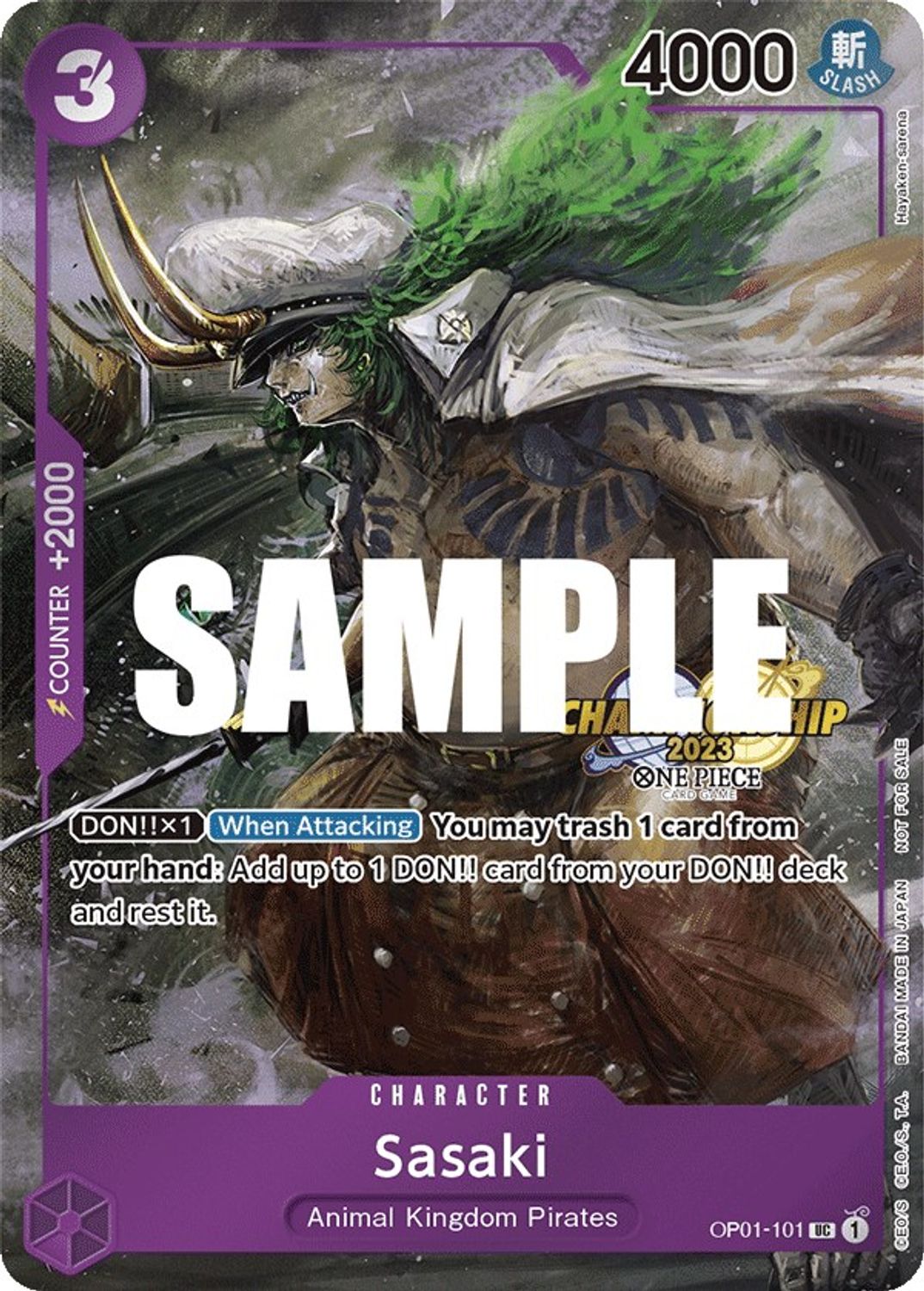 Sasaki (CS 2023 Event Pack) (OP01-101) - One Piece Promotion Cards Foil