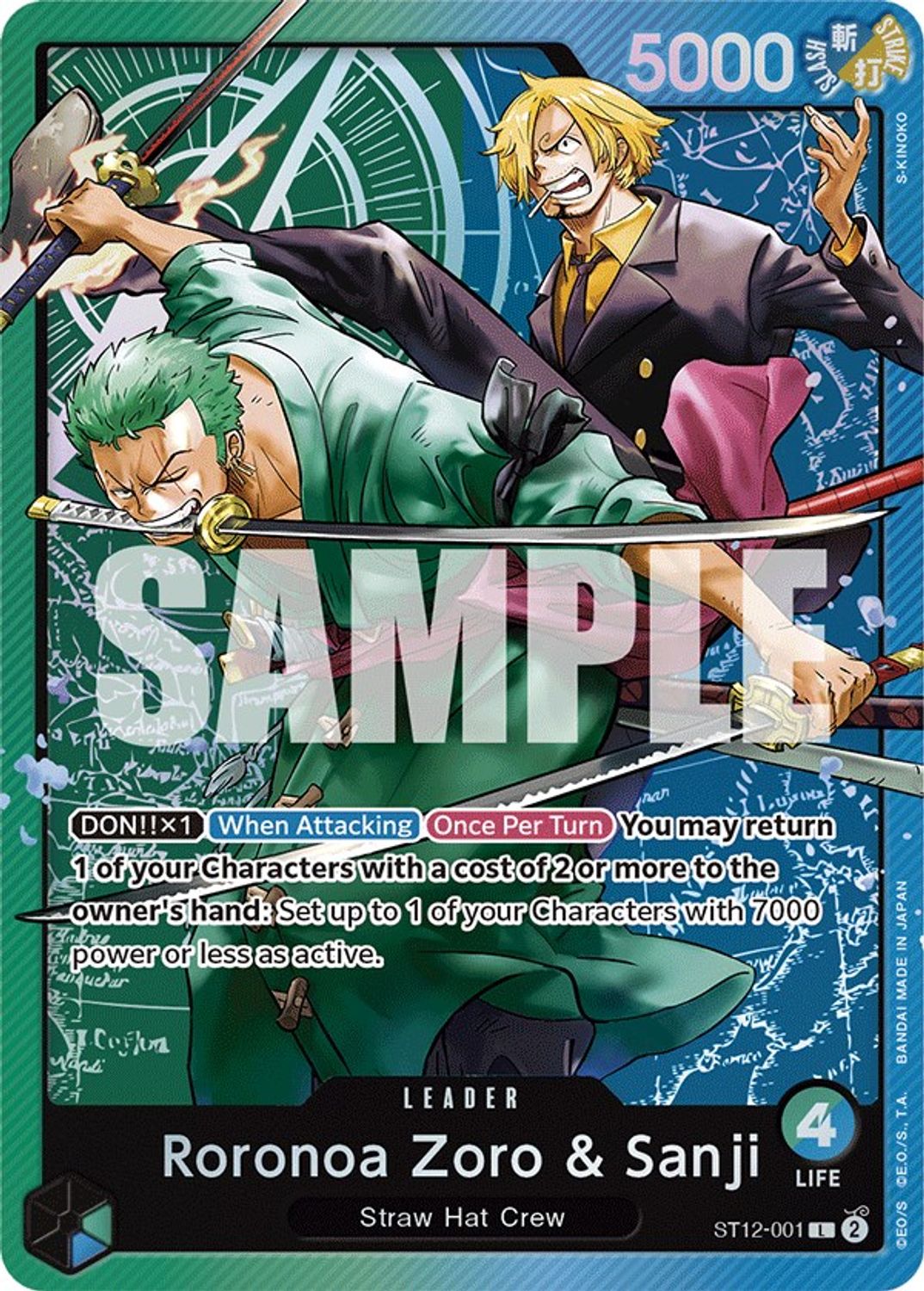 Roronoa Zoro & Sanji (ST12-001) - Starter Deck 12: Zoro and Sanji Foil