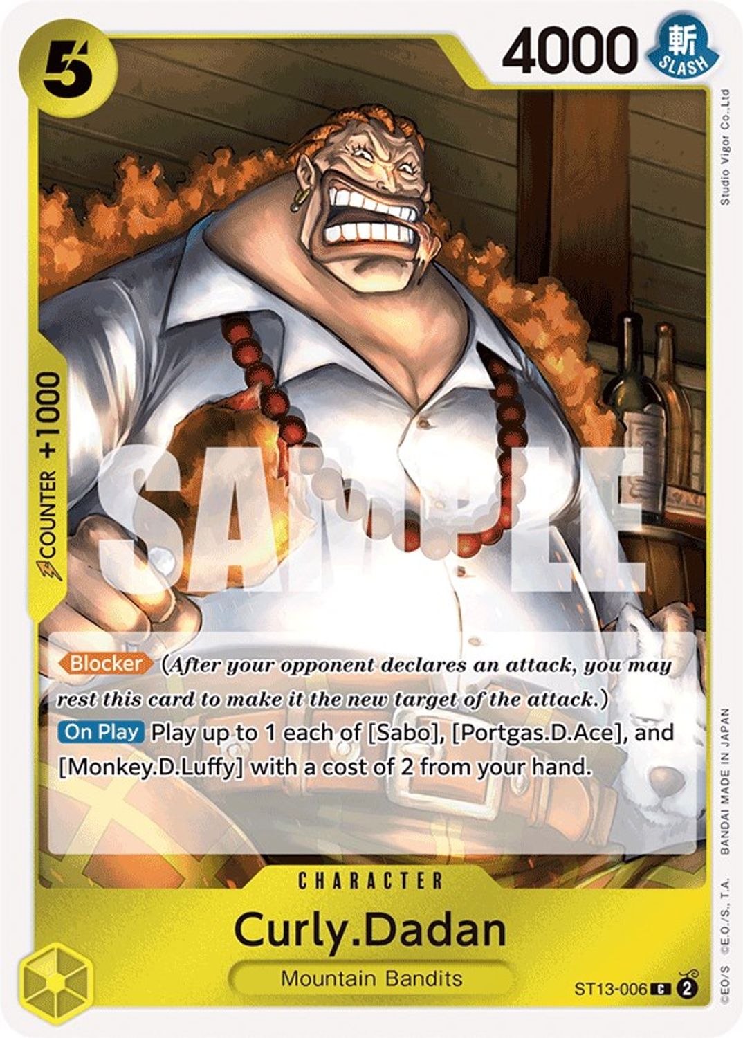 Curly.Dadan (ST13-006) - Ultra Deck: The Three Brothers Foil
