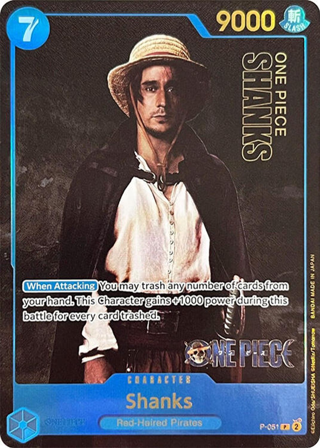 Shanks (Premium Card Collection -Live Action Edition-) (P-051) - One Piece Promotion Cards Foil