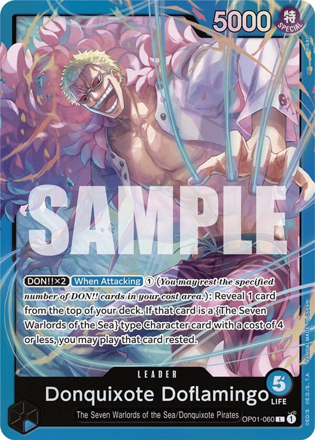 Donquixote Doflamingo (OP01-060) (OP01-060) - Starter Deck 17: BLUE Donquixote Doflamingo Foil