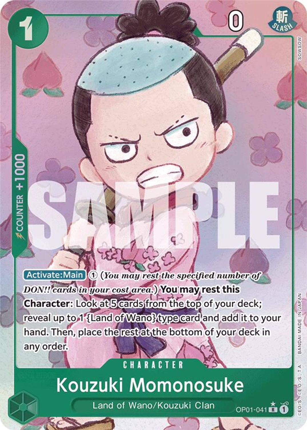 Kouzuki Momonosuke (Alternate Art) (OP01-041) - Premium Booster -The Best- Foil