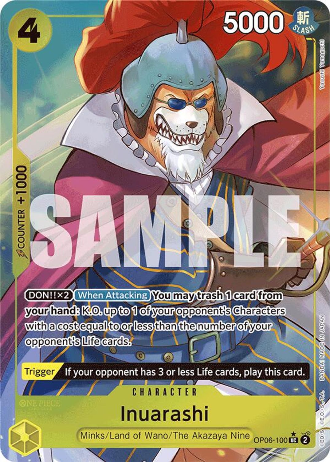 Inuarashi (Full Art) (OP06-100) - Premium Booster -The Best- Foil