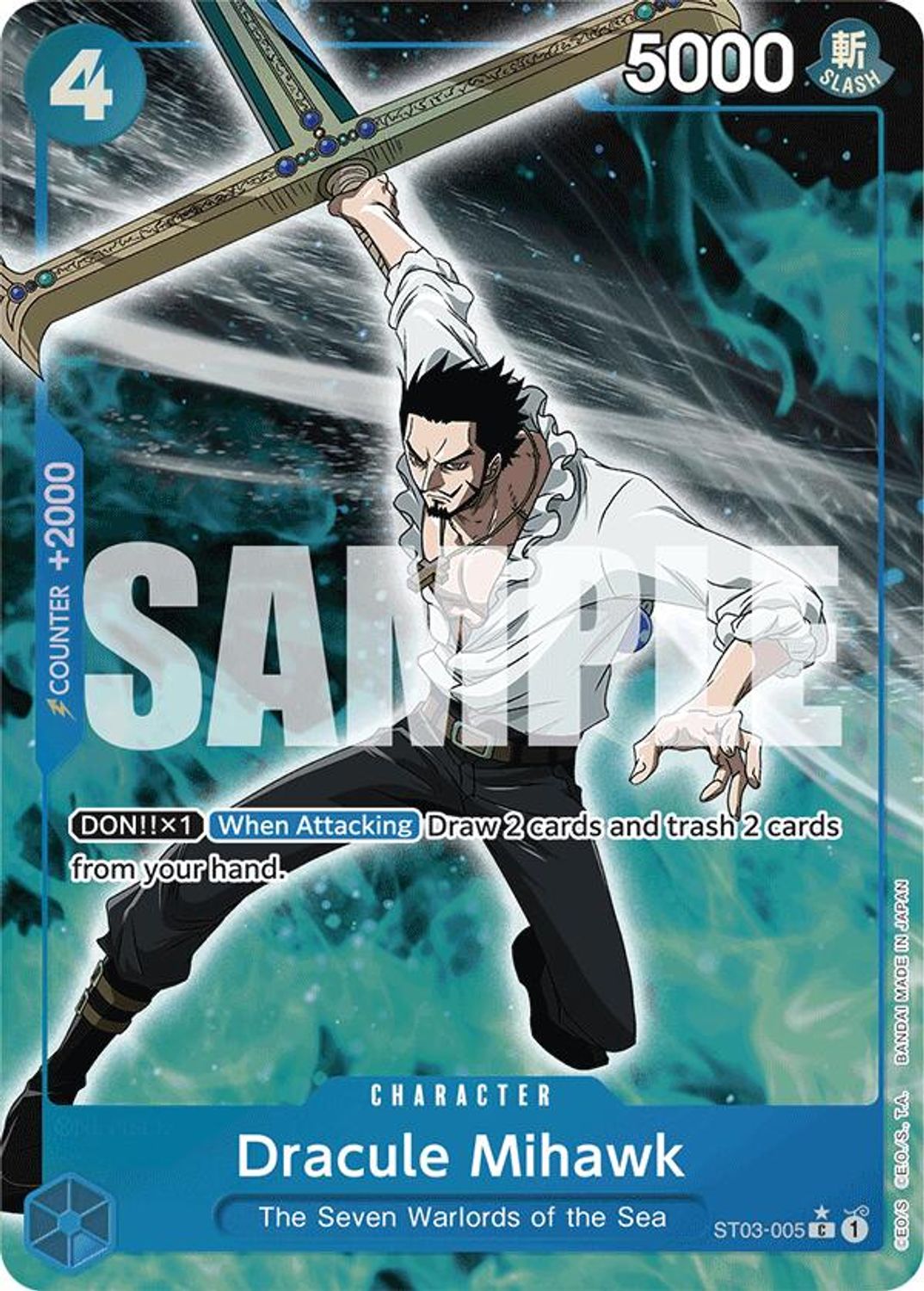 Dracule Mihawk (ST03-005) (Full Art) (ST03-005) - Premium Booster -The Best- Foil