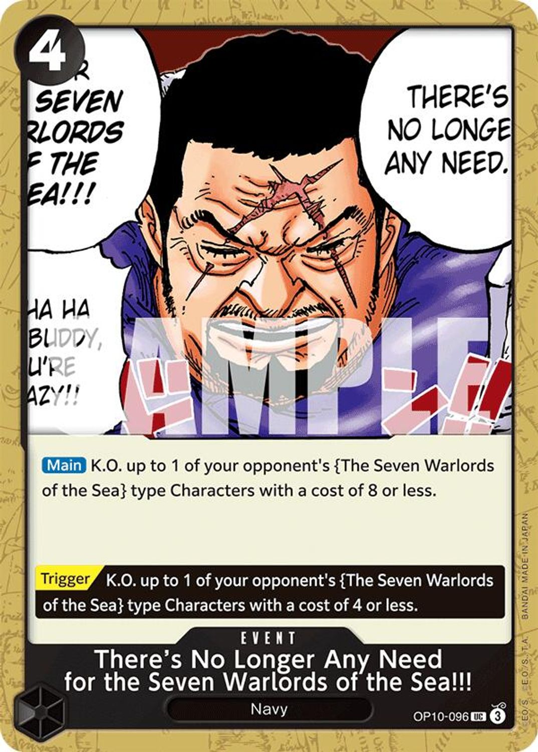 There's No Longer Any Need for the Seven Warlords of the Sea!!! (OP10-096) - Royal Blood