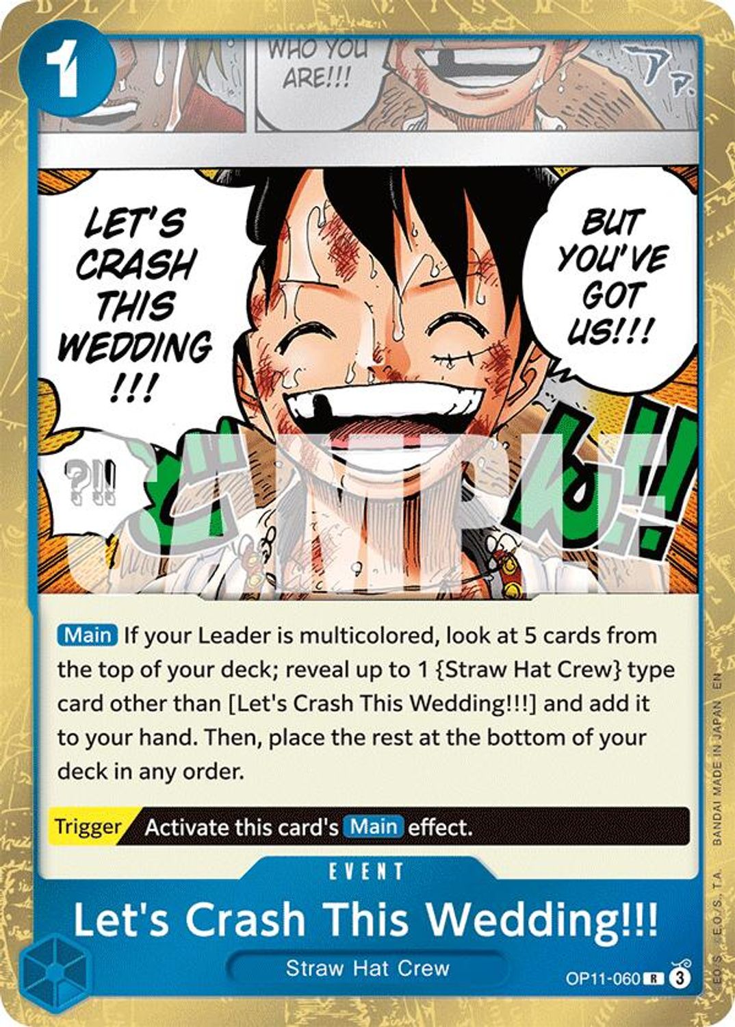 Let's Crash This Wedding!!! (OP11-060) - A Fist of Divine Speed Foil