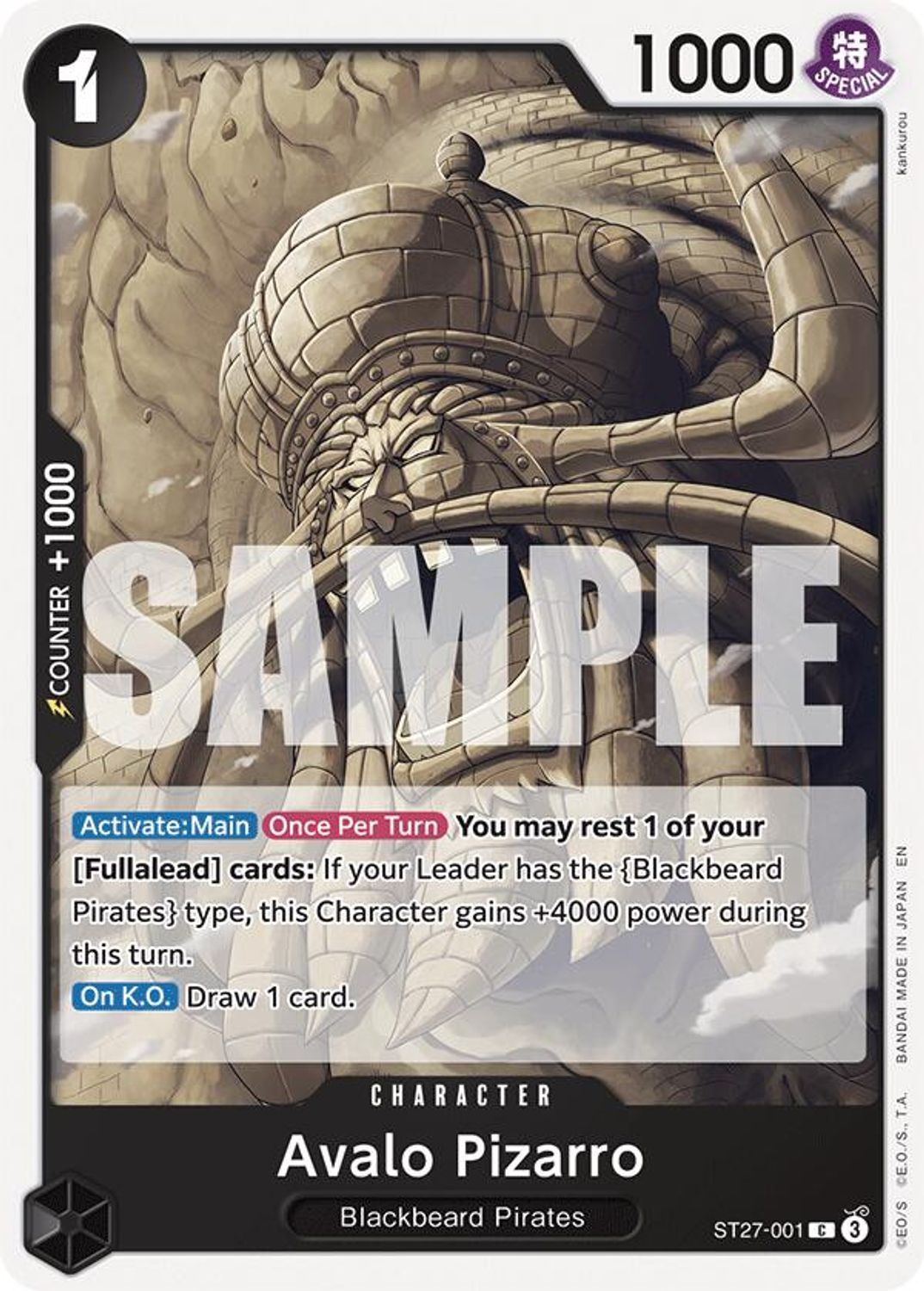 Avalo Pizarro (ST27-001) - Starter Deck 27: BLACK Marshall.D.Teach