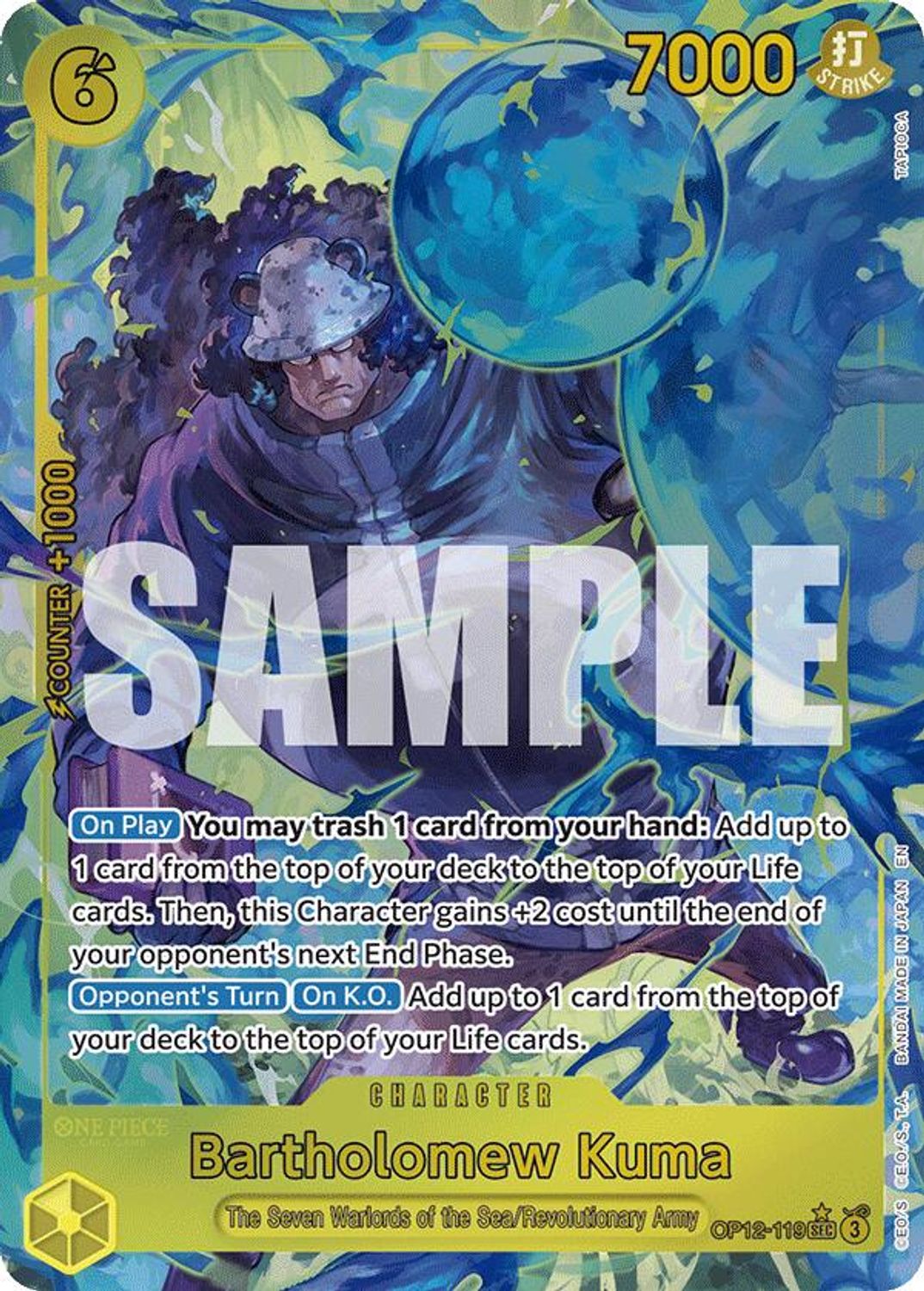 Bartholomew Kuma (Alternate Art) (OP12-119) - Legacy of the Master Foil