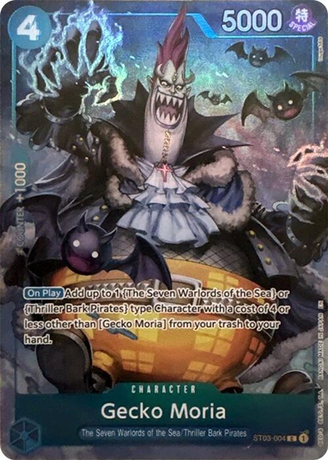 Gecko Moria (Seven Warlords of the Sea Binder Set) (ST03-004) - One Piece Promotion Cards Foil