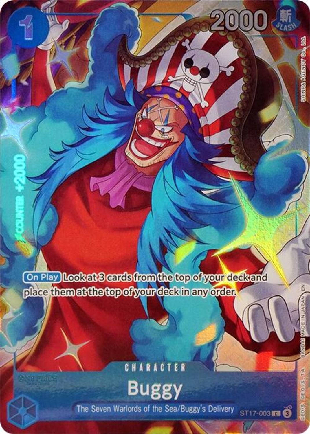 Buggy (Seven Warlords of the Sea Binder Set) (ST17-003) - One Piece Promotion Cards Foil