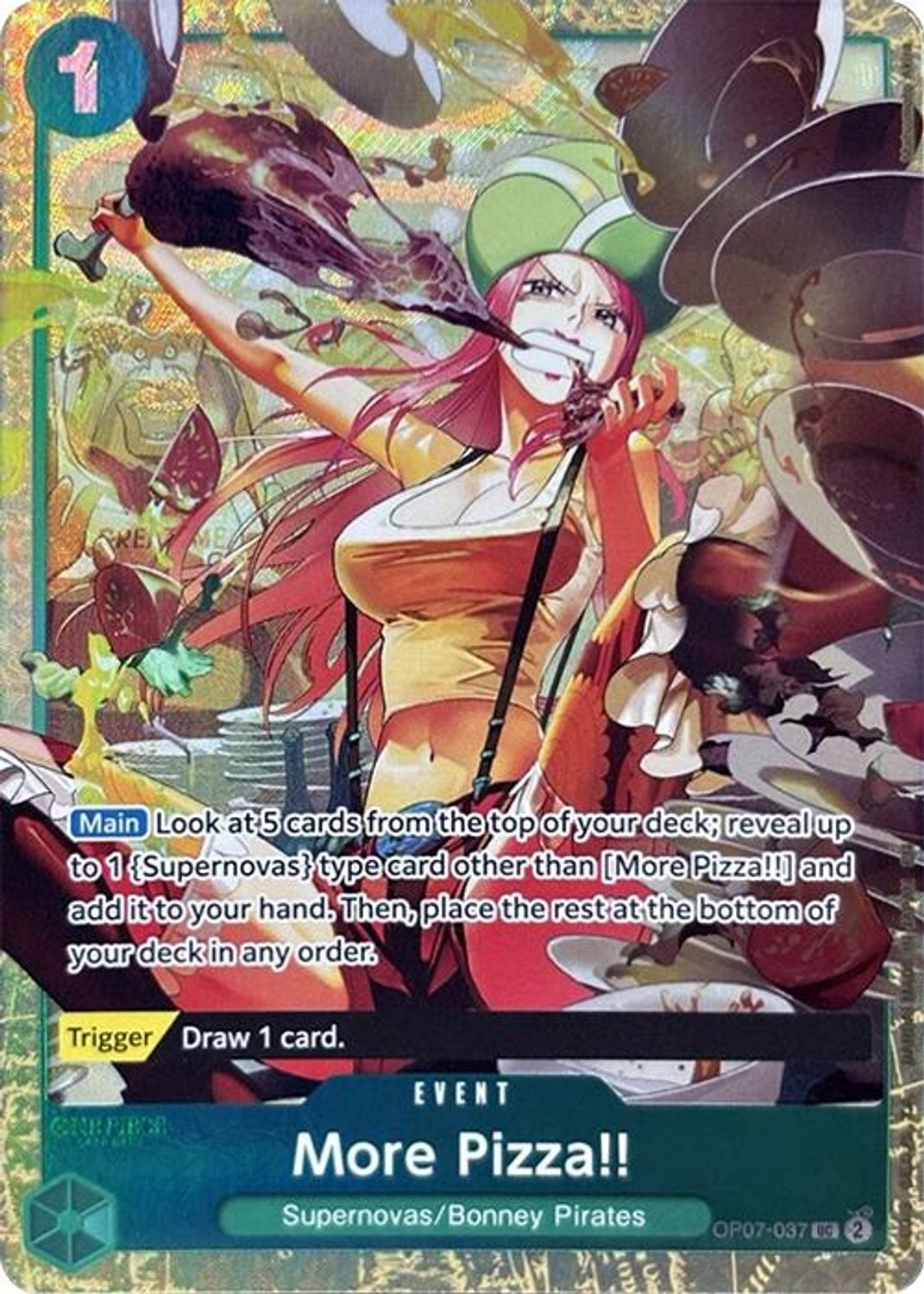 More Pizza!! (Premium Card Collection -Best Selection Vol. 4-) (OP07-037) - One Piece Promotion Cards Foil