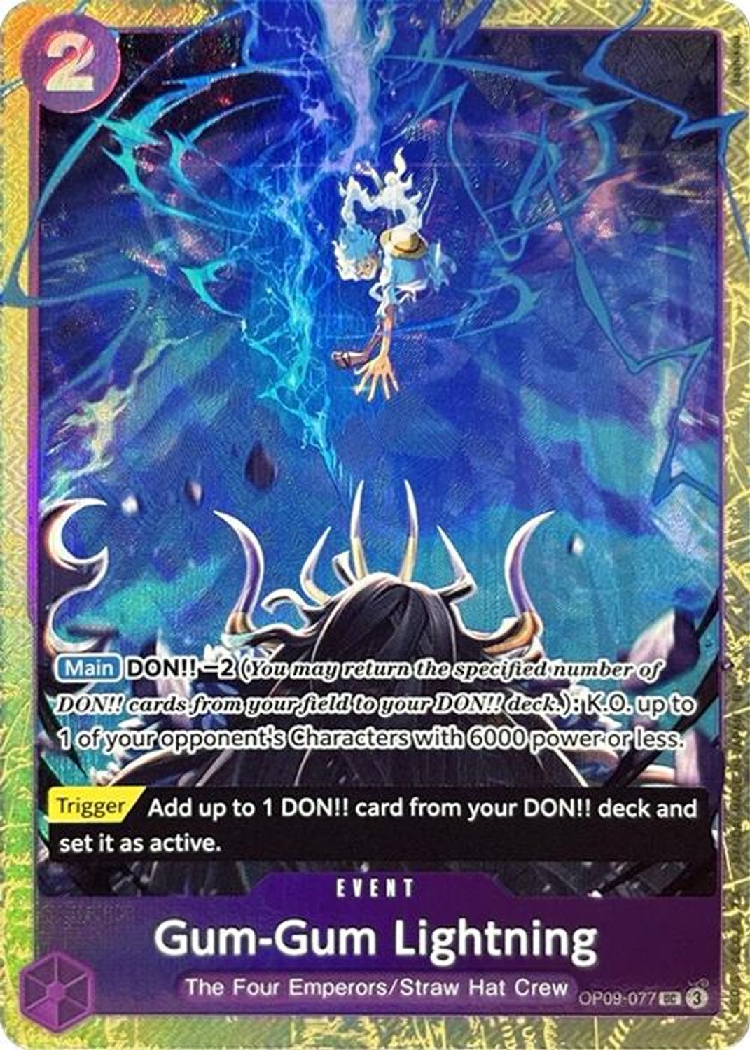 Gum-Gum Lightning (Premium Card Collection -Best Selection Vol. 4-) (OP09-077) - One Piece Promotion Cards Foil