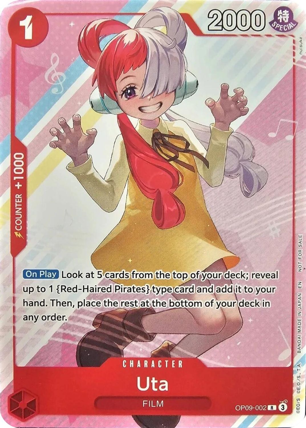 Uta (Welcome Pack Vol. 2) (OP09-002) - One Piece Promotion Cards