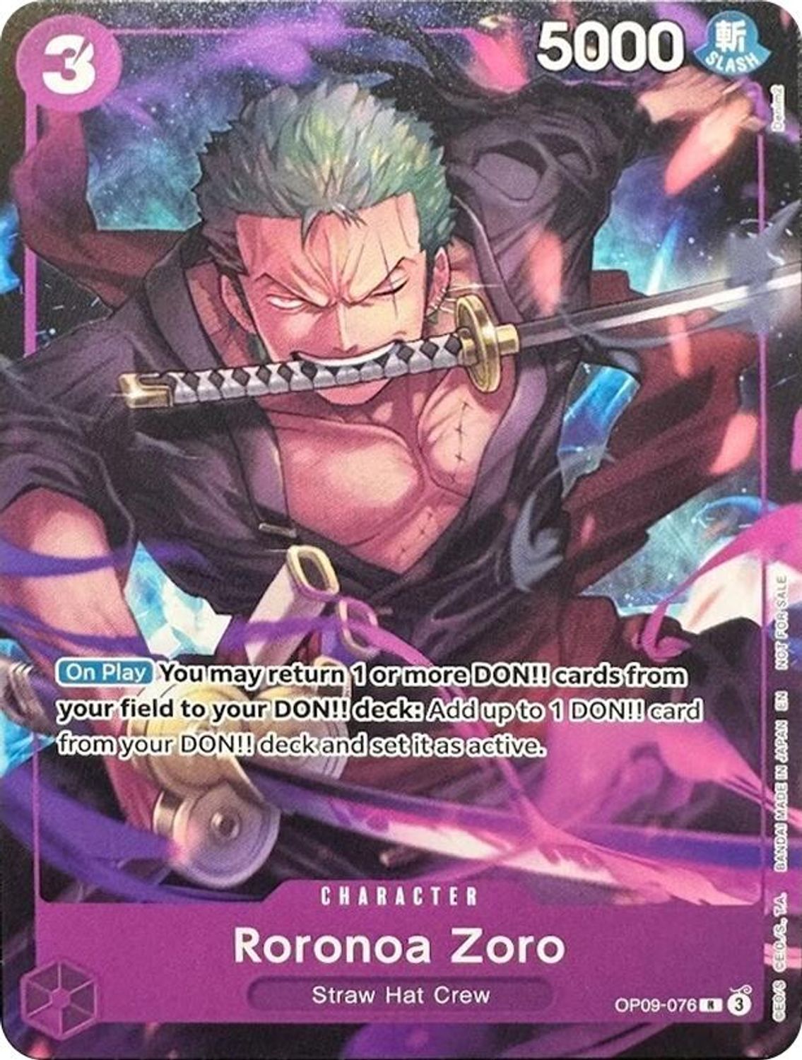 Roronoa Zoro (Welcome Pack Vol. 2) (OP09-076) - One Piece Promotion Cards