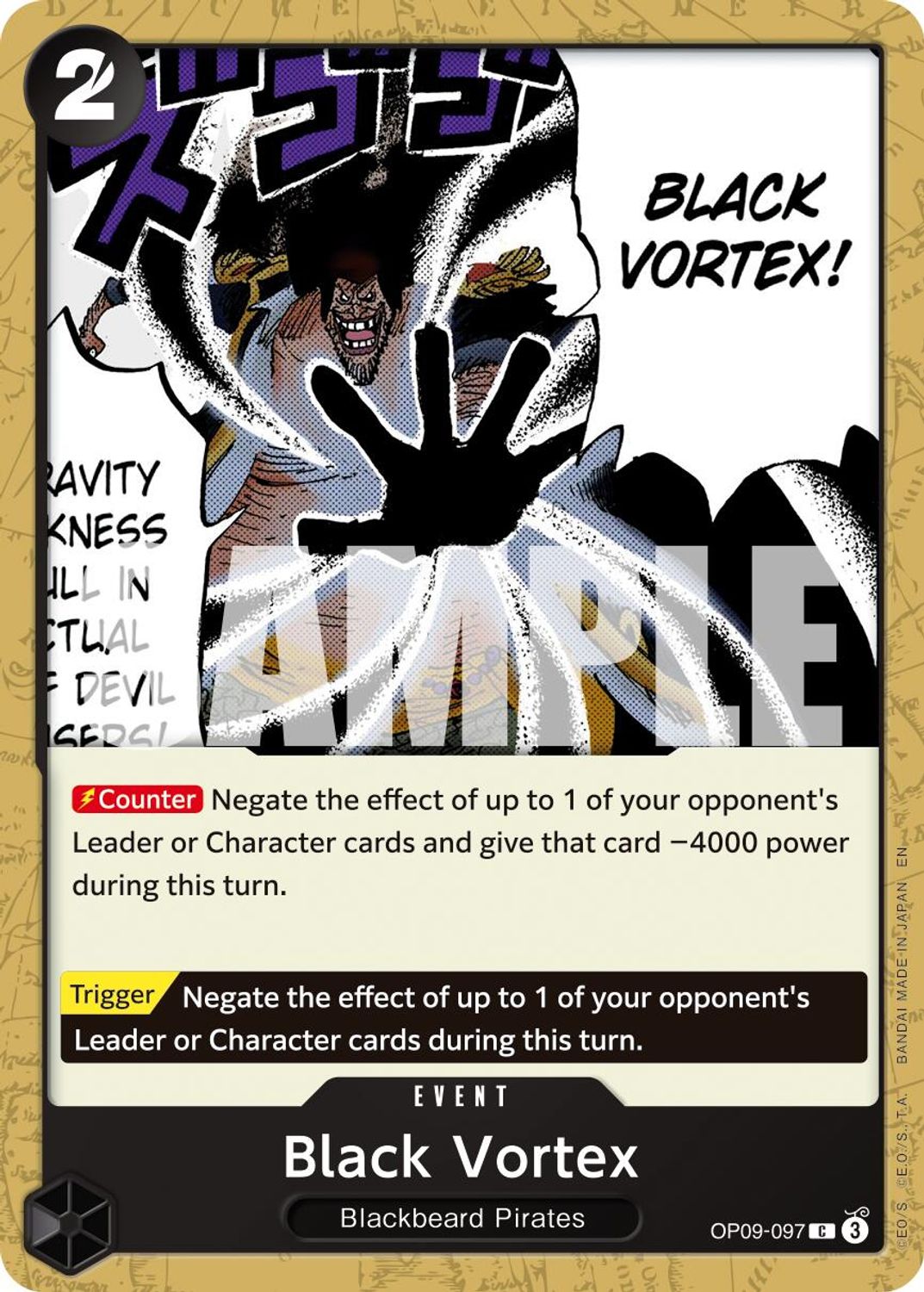 Black Vortex (Reprint) (OP09-097) - Premium Booster -The Best- Vol. 2