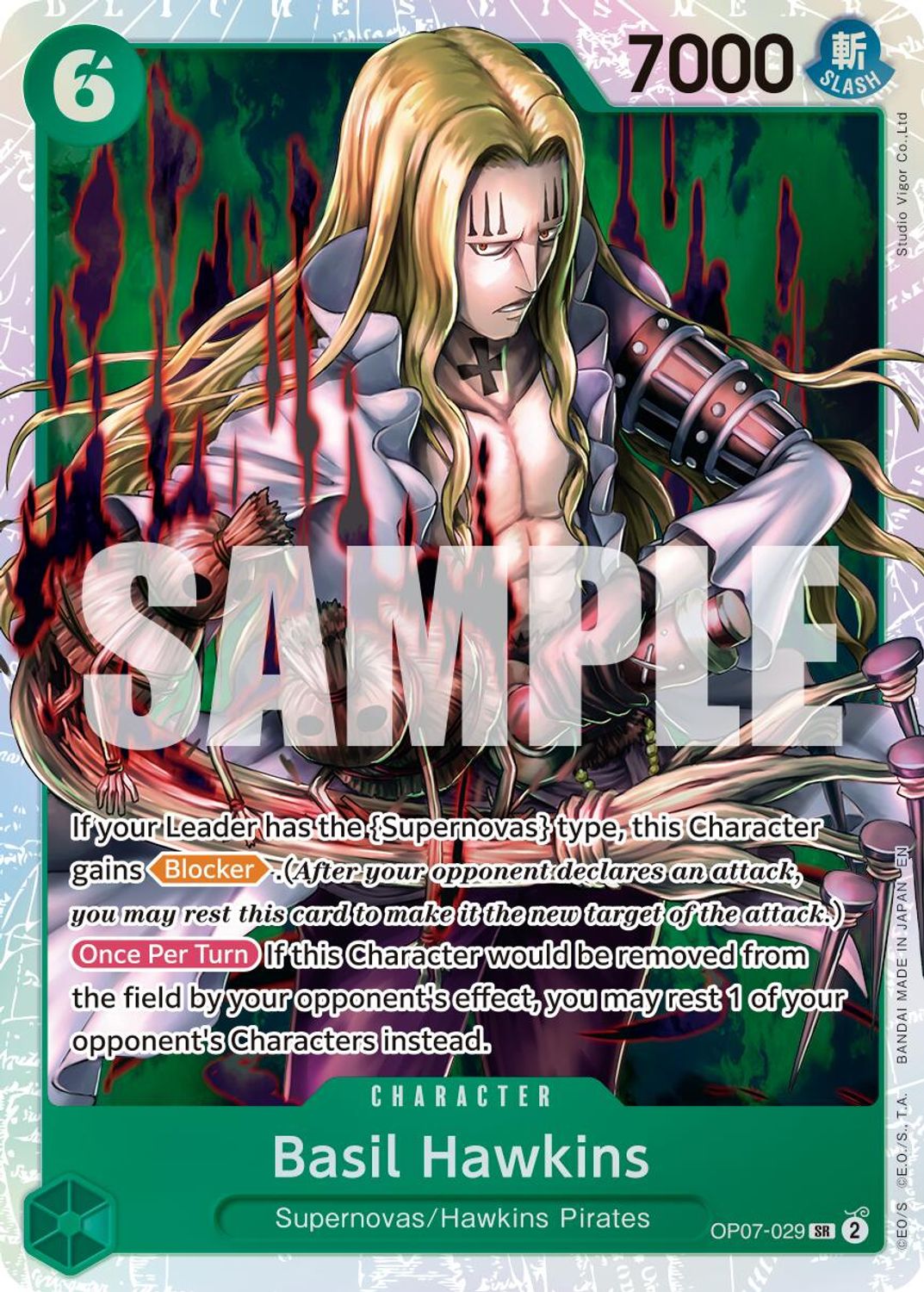 Basil Hawkins - OP07-029 (Reprint) (OP07-029) - Premium Booster -The Best- Vol. 2 Foil