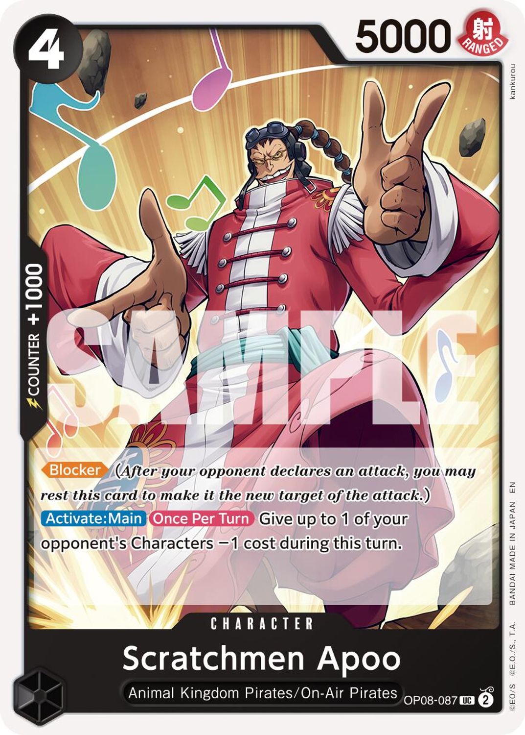 Scratchmen Apoo - OP08-087 (Reprint) (OP08-087) - Premium Booster -The Best- Vol. 2