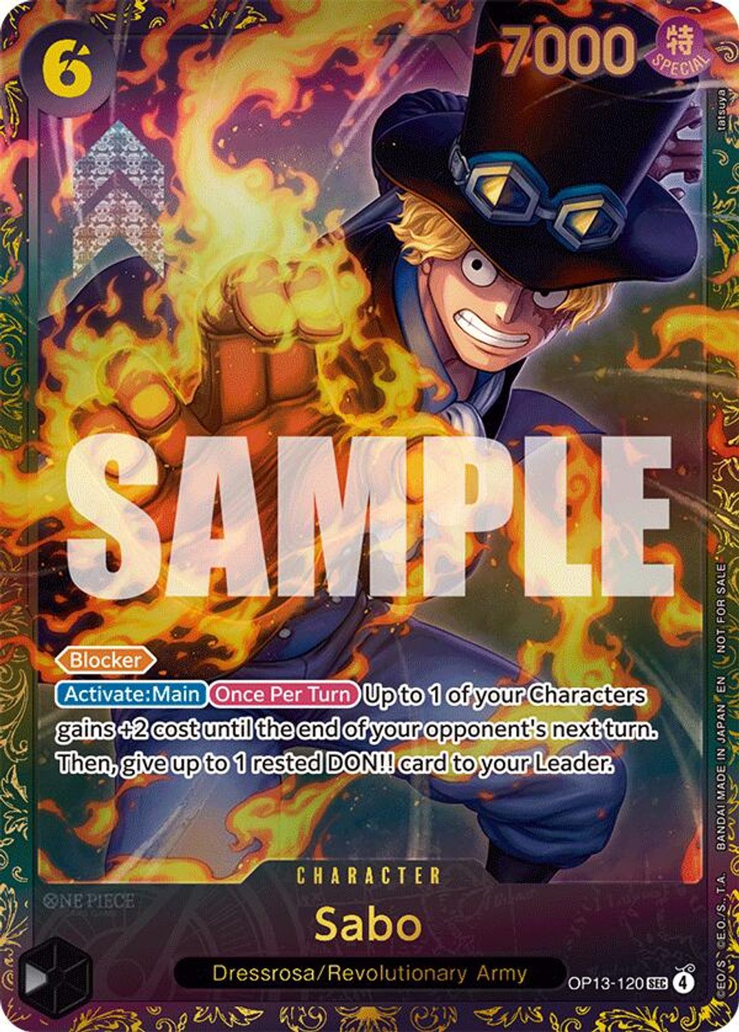 Sabo (Store Treasure Cup 2025) (OP13-120) - One Piece Promotion Cards Foil