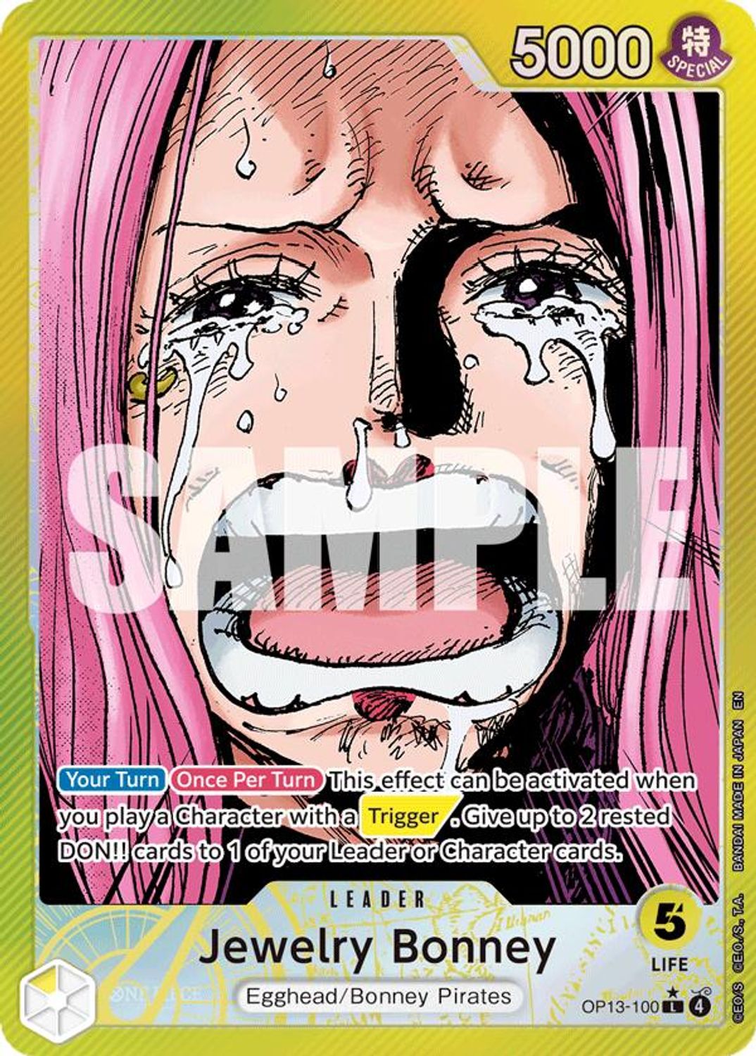Jewelry Bonney (100) (Alternate Art) (OP13-100) - Carrying On His Will Foil