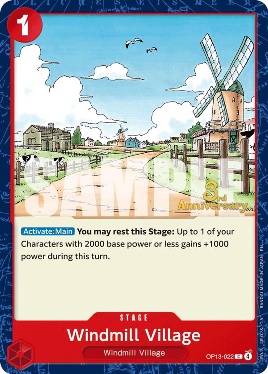 Windmill Village (OP13-022) - Carrying On His Will: 3rd Anniversary Tournament Cards