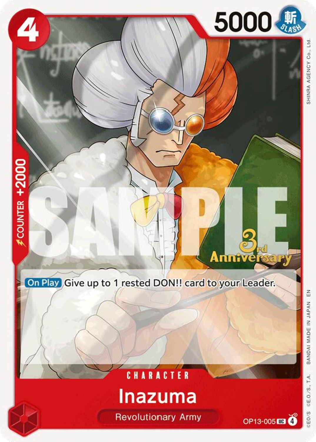 Inazuma (OP13-005) - Carrying On His Will: 3rd Anniversary Tournament Cards