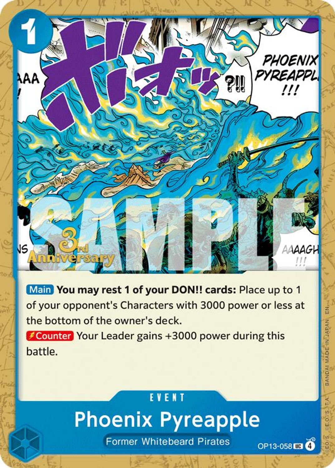 Phoenix Pyreapple (OP13-058) - Carrying On His Will: 3rd Anniversary Tournament Cards