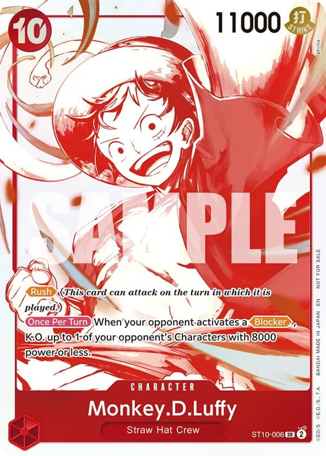 Monkey.D.Luffy - ST10-006 (3rd Anniversary Treasure Campaign Pack) (ST10-006) - One Piece Promotion Cards Foil