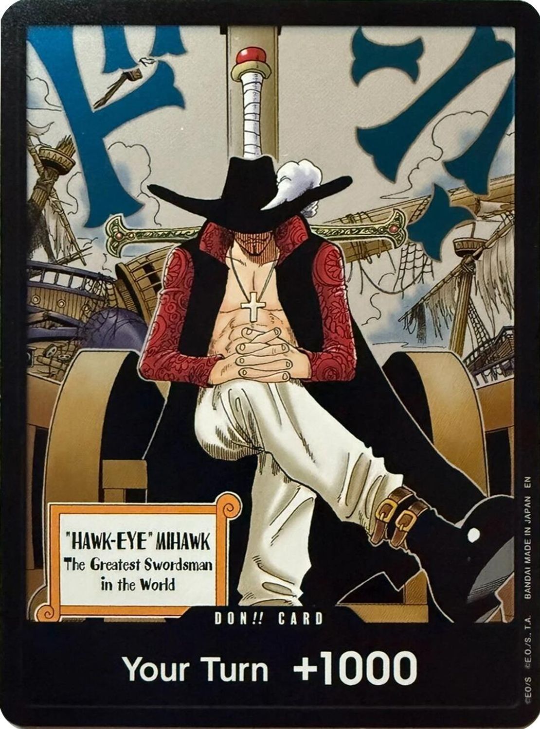 DON!! Card (Dracule Mihawk) - The Azure Sea's Seven Foil