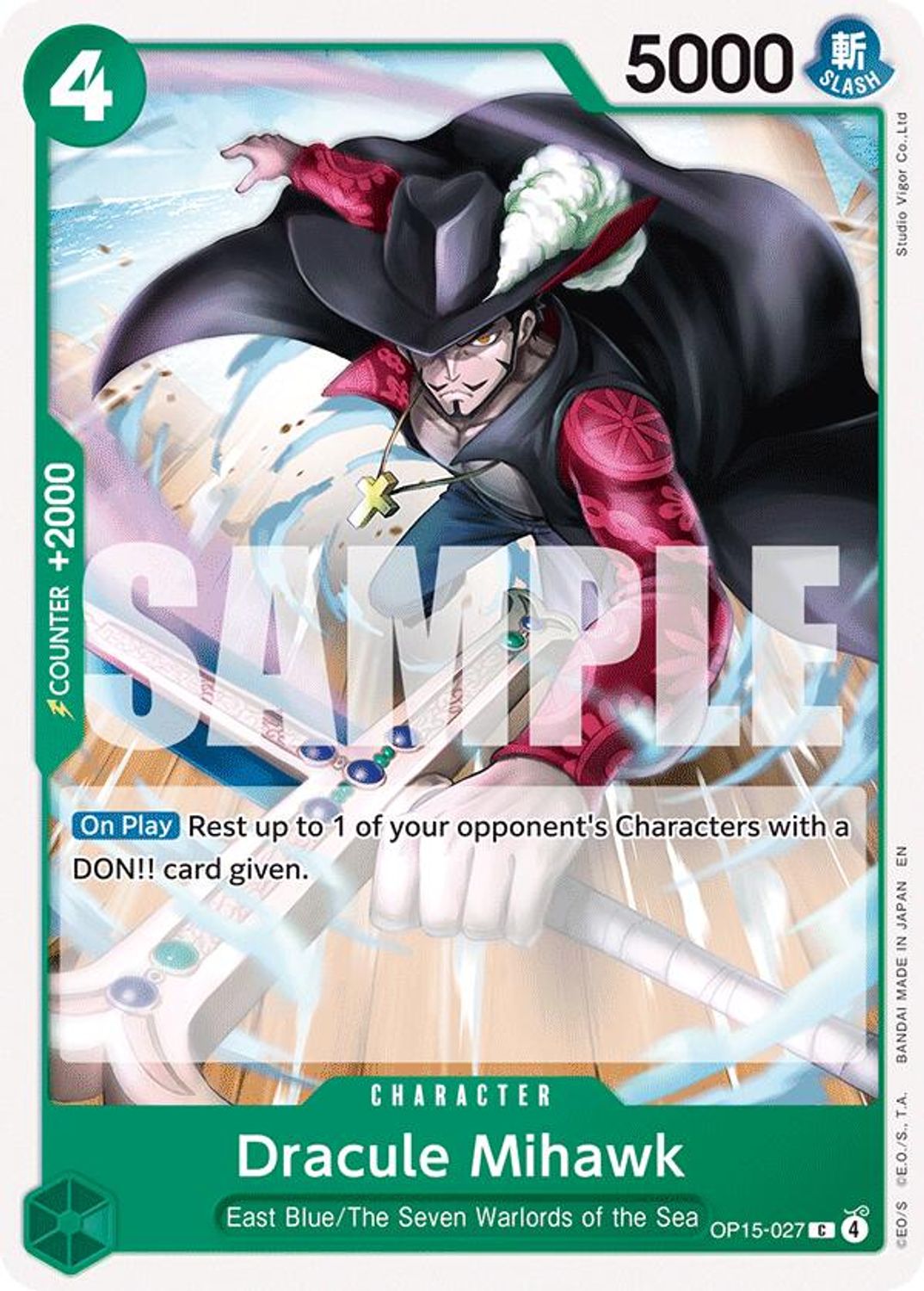 Dracule Mihawk (OP15-027) - Adventure on Kami's Island