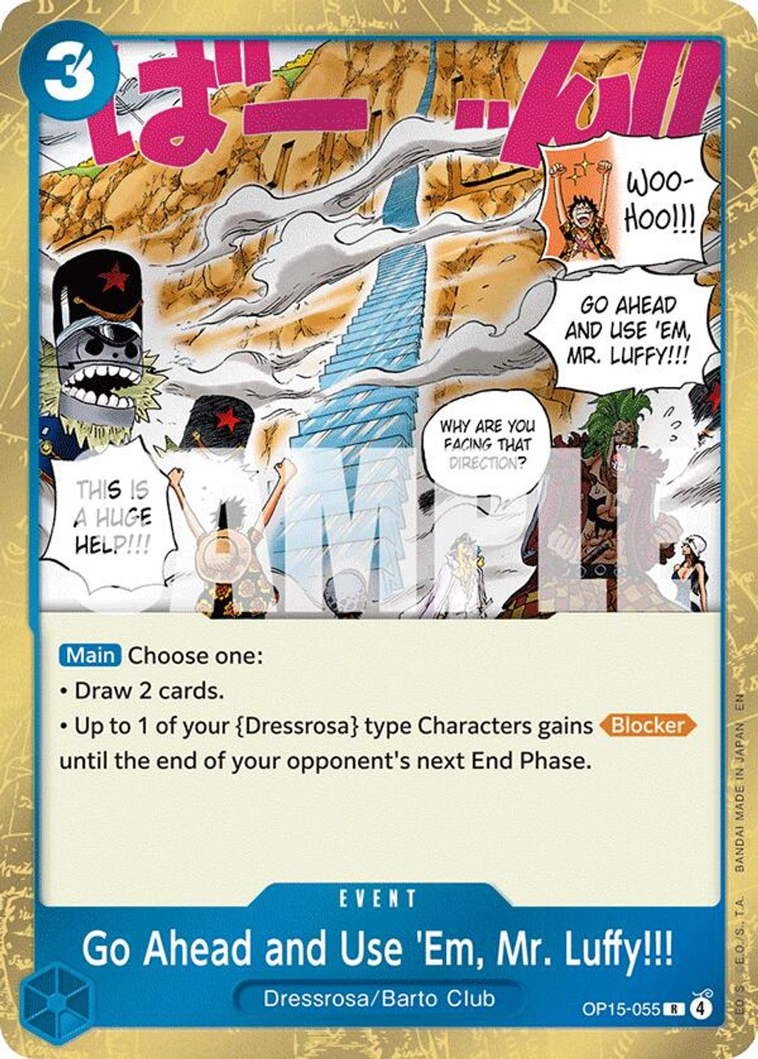 Go Ahead and Use 'Em, Mr. Luffy!!! (OP15-055) - Adventure on Kami's Island Foil