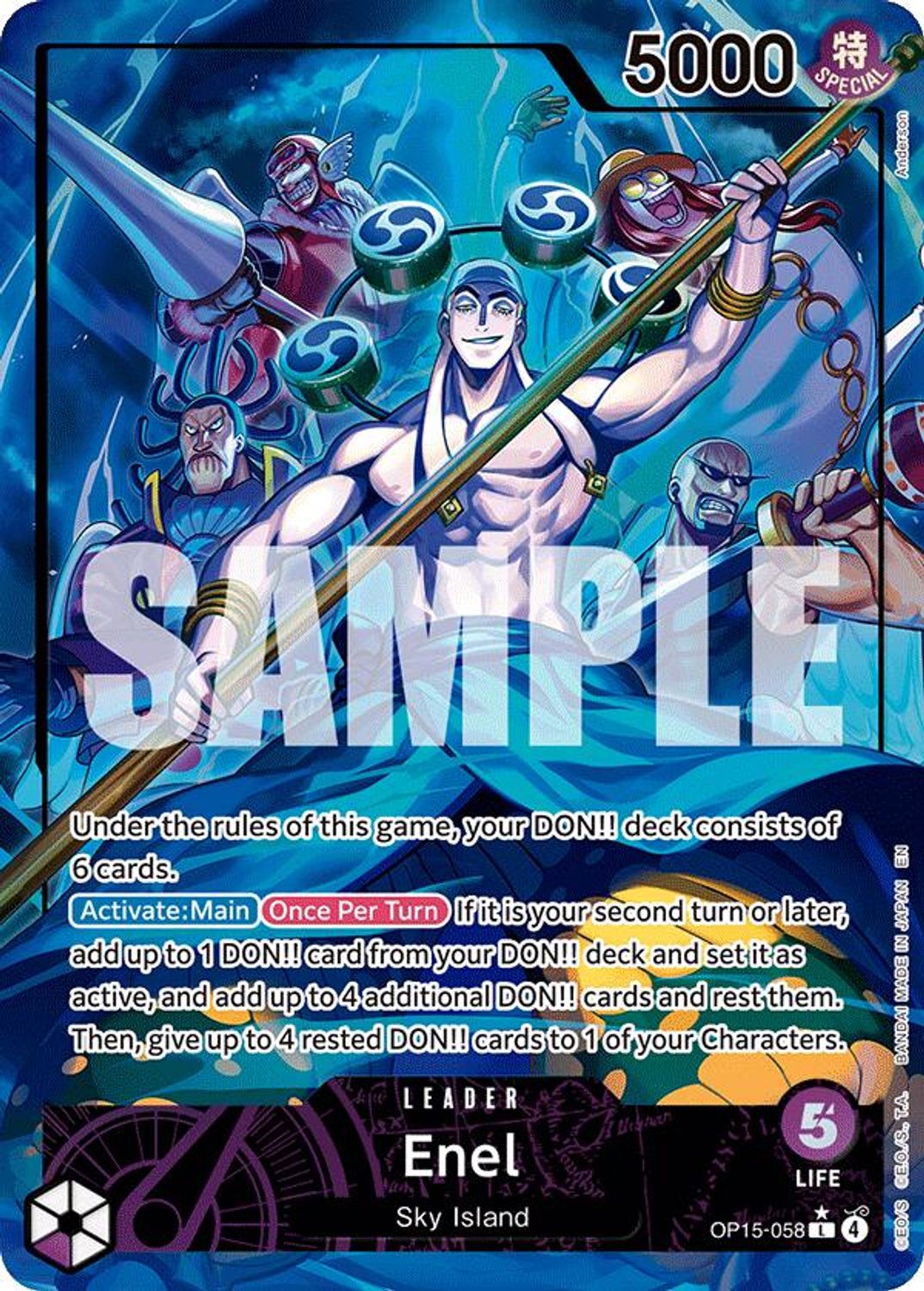 Enel (OP15-058) (Alternate Art) (OP15-058) - Adventure on Kami's Island Foil