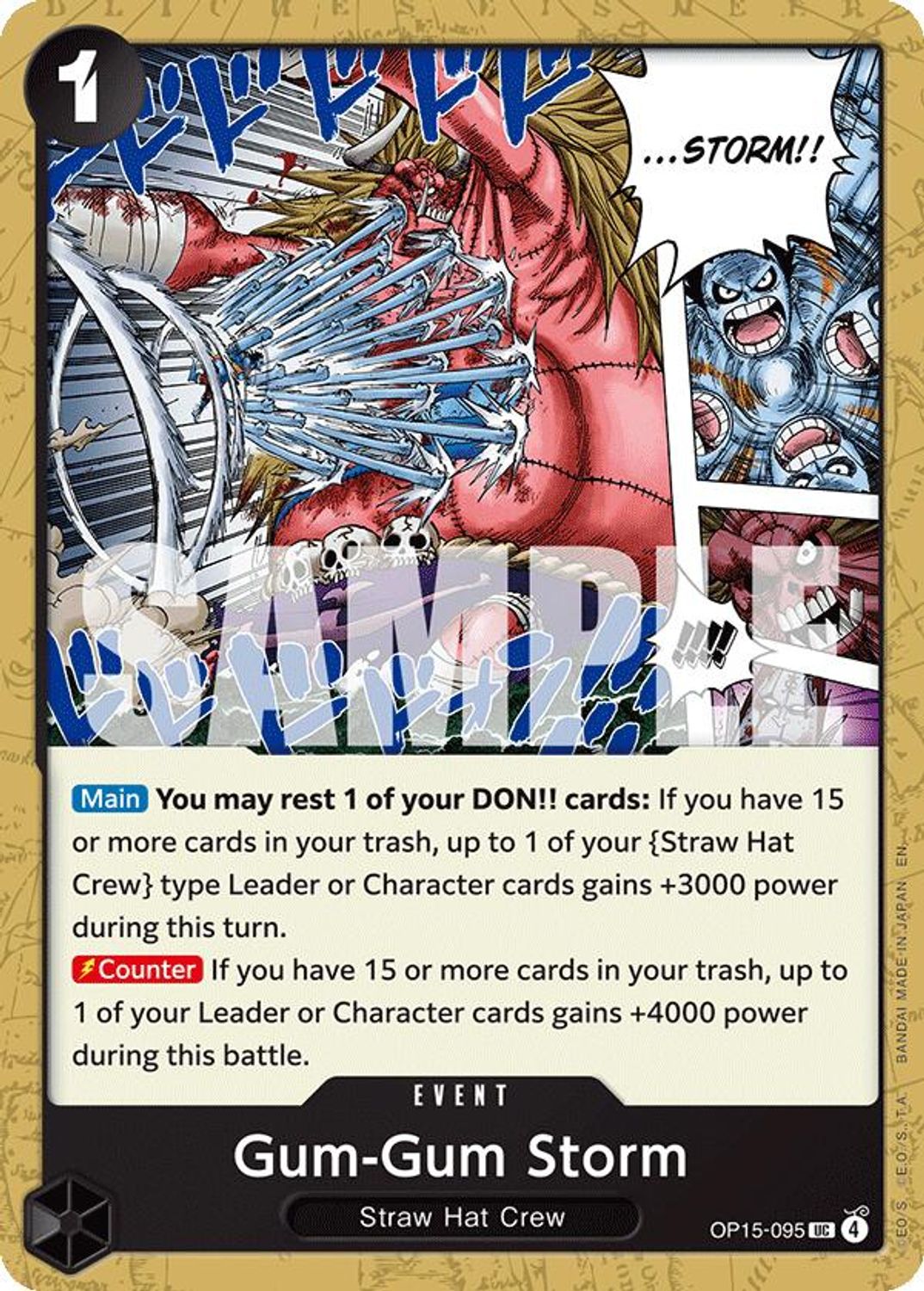 Gum-Gum Storm (OP15-095) - Adventure on Kami's Island