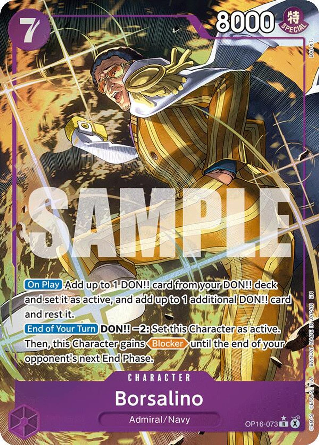 Borsalino (Alternate Art) (OP16-073) - The Time of Battle Foil