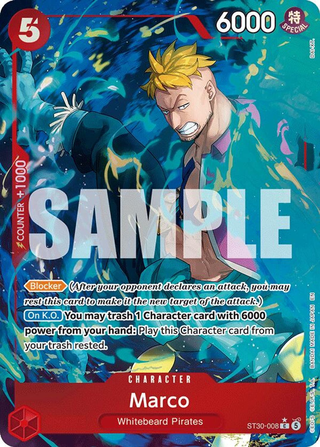 Marco (Full Art) (ST30-008) - Starter Deck EX: Luffy & Ace Foil