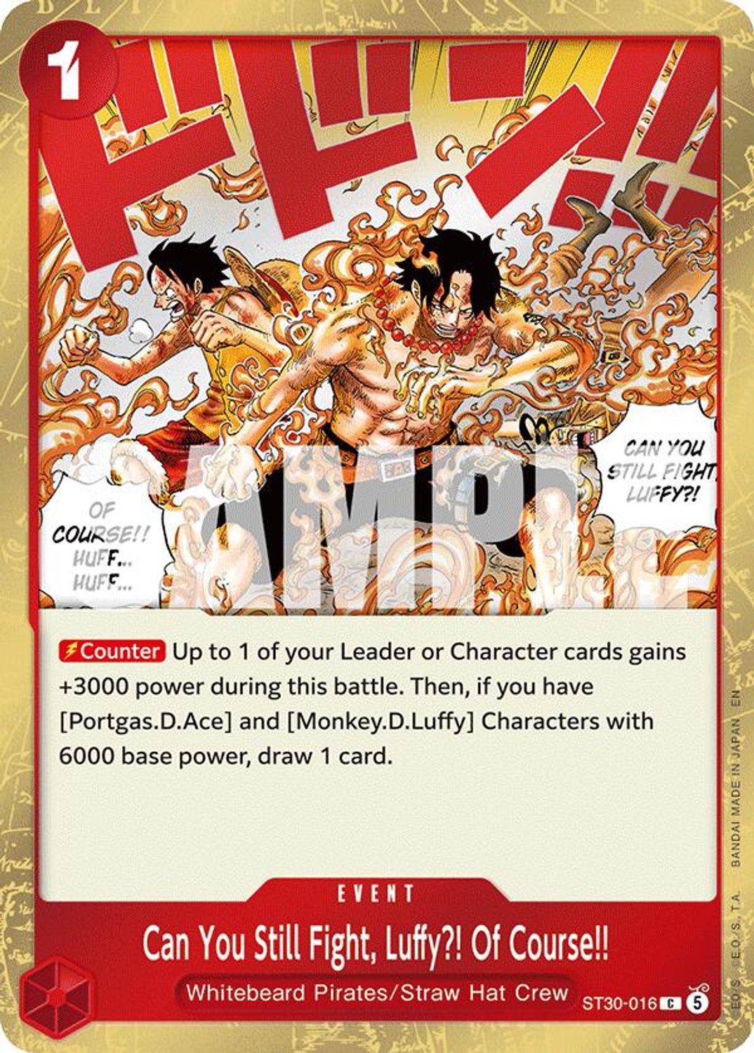 Can You Still Fight, Luffy?! Of Course!! (ST30-016) - Starter Deck EX: Luffy & Ace