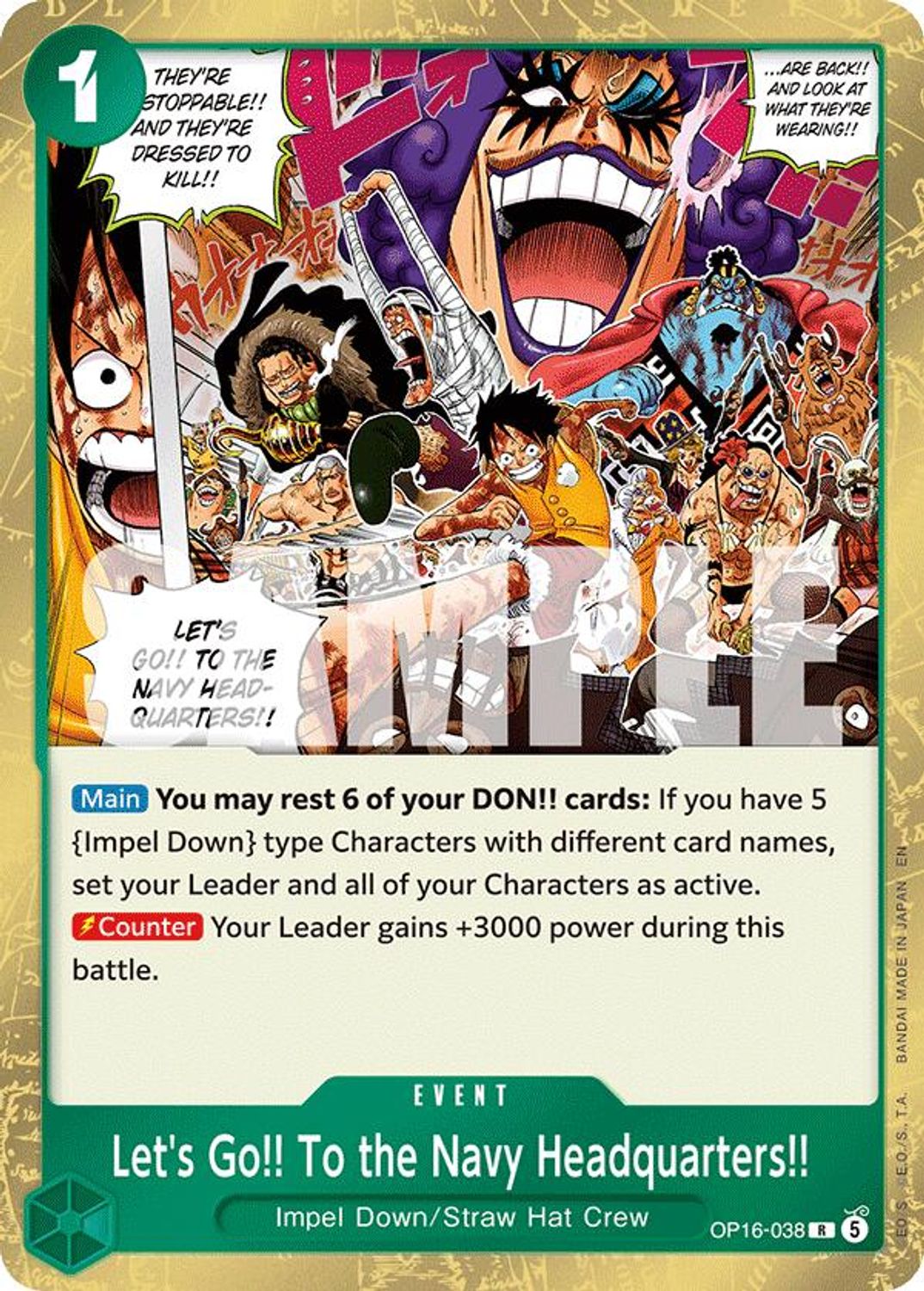 Let's Go!! To the Navy Headquarters.. (OP16-038) - The Time of Battle Foil