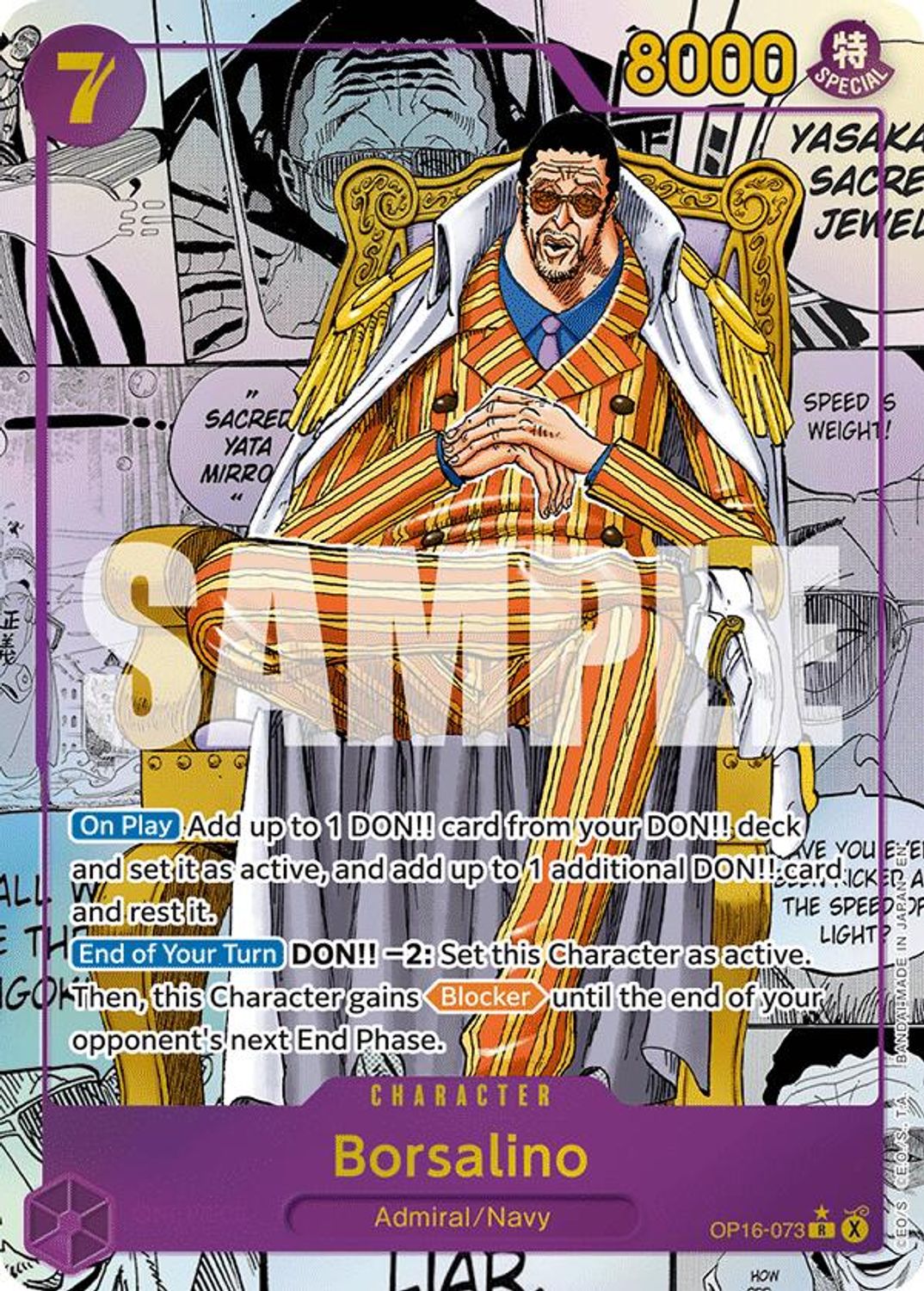 Borsalino (Manga) (OP16-073) - The Time of Battle Foil