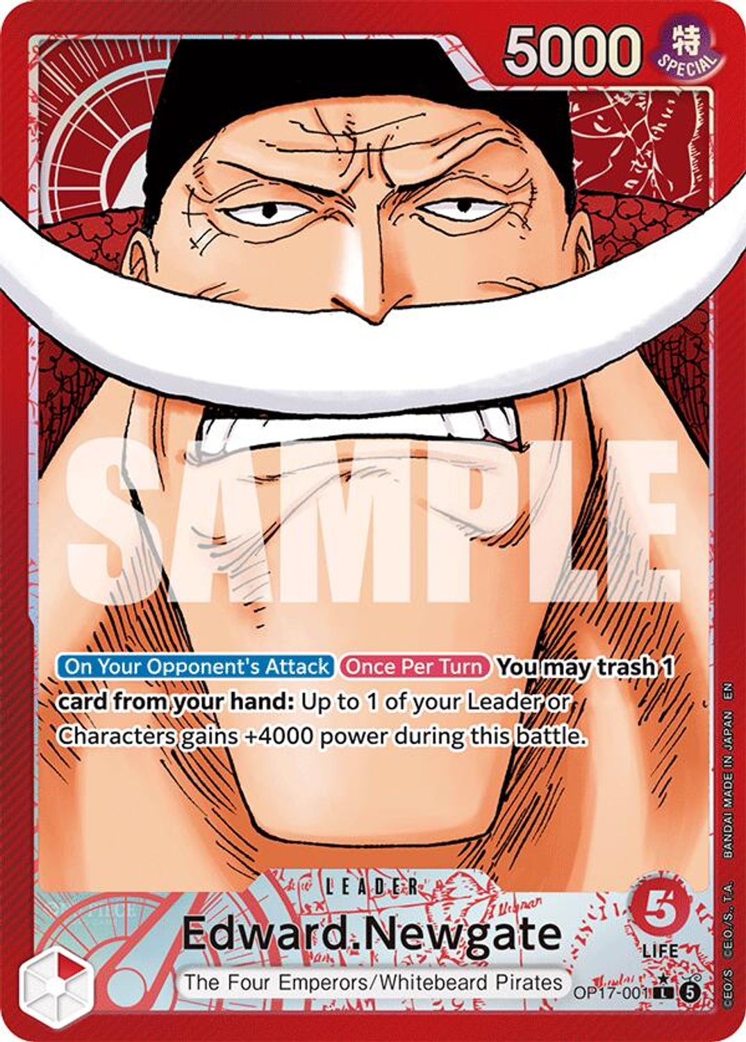 Edward.Newgate (001) (Alternate Art) (OP17-001) - The World's Strongest Warriors Foil