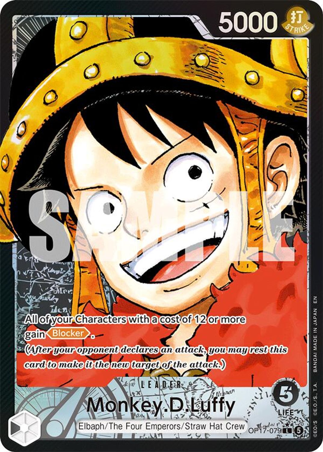 Monkey.D.Luffy (Alternate Art) (OP17-079) - The World's Strongest Warriors Foil