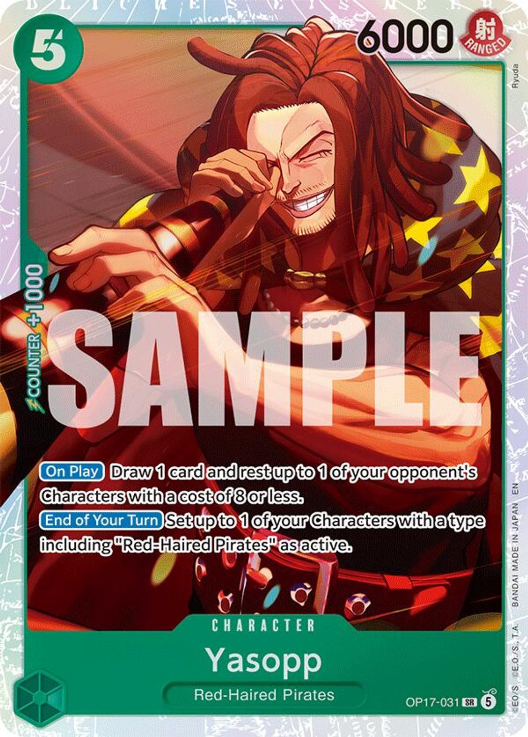 Yasopp (OP17-031) - The World's Strongest Warriors Foil