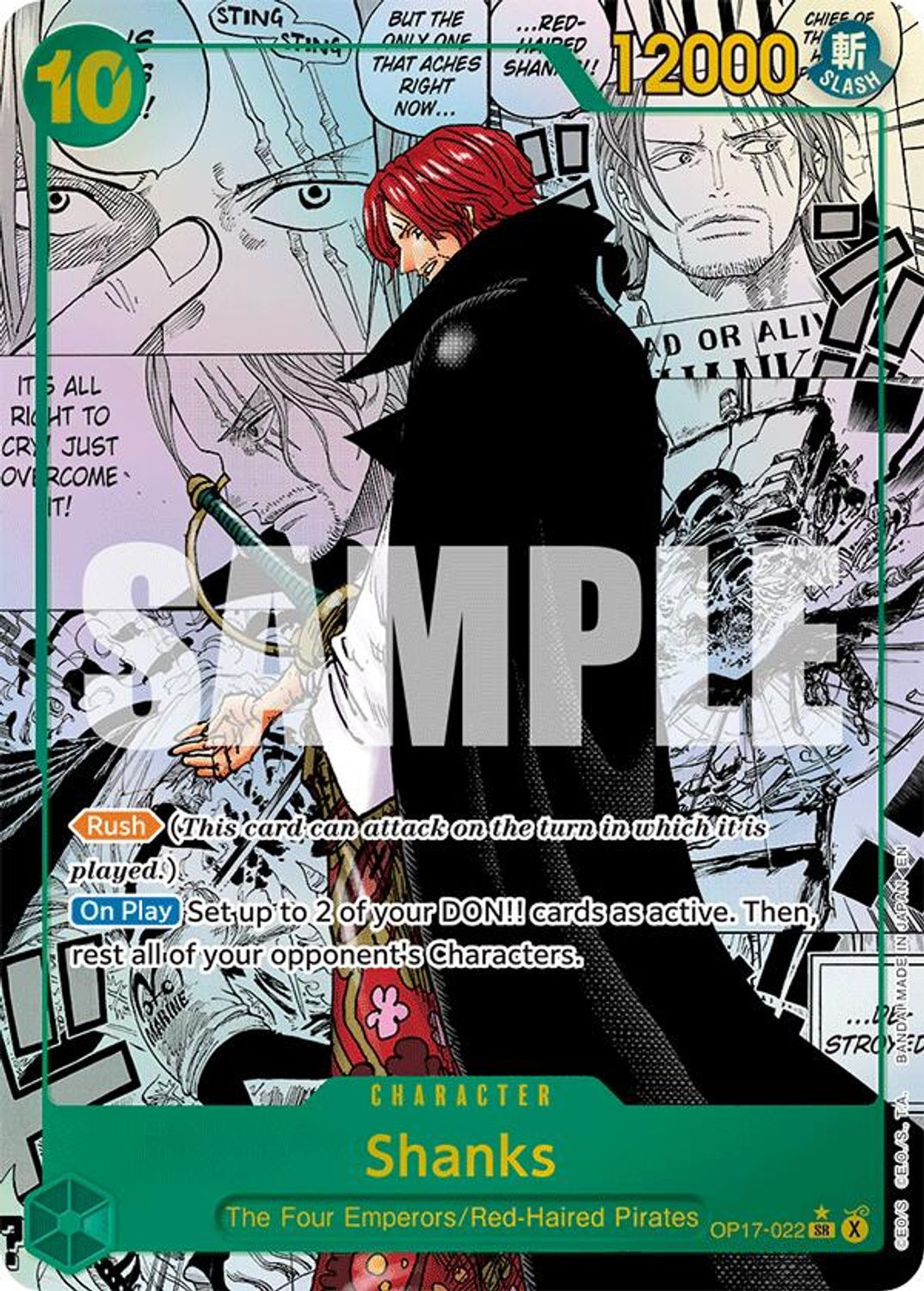 Shanks (022) (Manga) (OP17-022) - The World's Strongest Warriors Foil