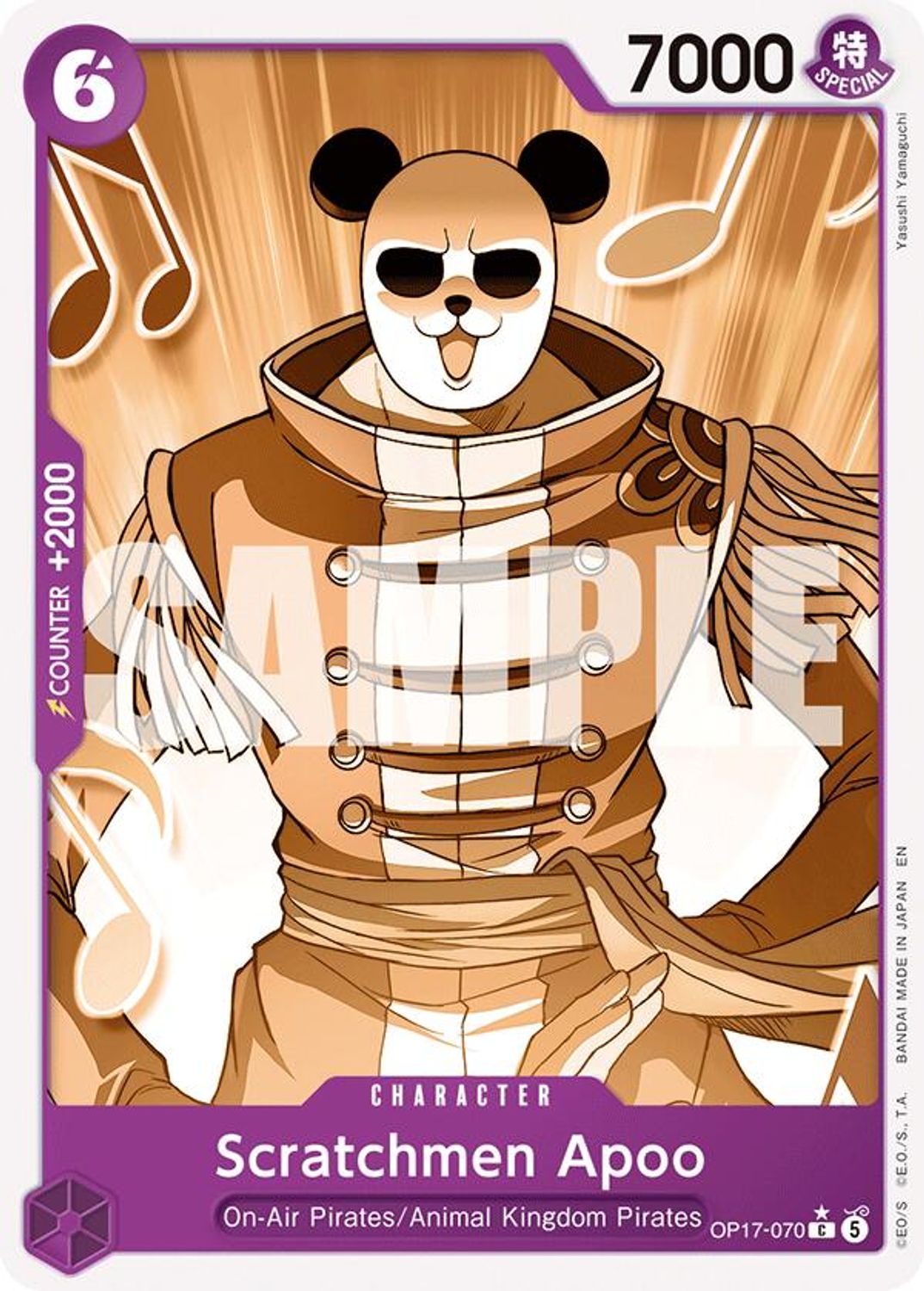 Scratchmen Apoo (Pandaman Art) (OP17-070) - The World's Strongest Warriors