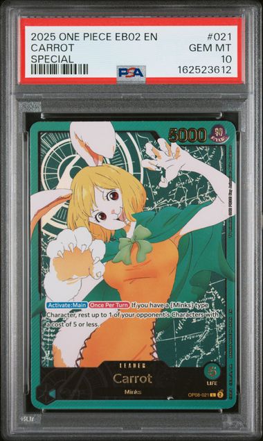 PSA 10 - Carrot Gold Leader - OP08-021 (SPR)